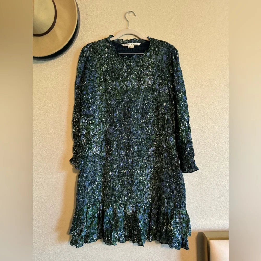 VERONICA BEARD Farha Smocked Short Dress - Picture 5 of 11